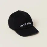 Miu Miu Women Drill Baseball Cap-Black 5HC179_2DXI_F0967