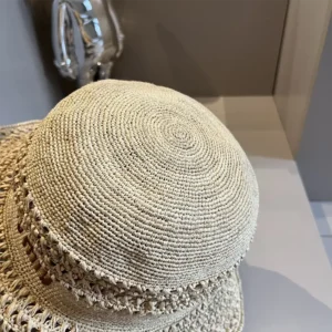 Miu Miu Women Woven Fabric Hat-Beige 5HC287_2DO1_F0A5T