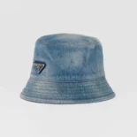 Prada Unisex Denim Bucket Hat-Blue 1HC137_12K1_F0V3N