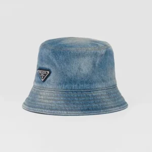 Prada Unisex Denim Bucket Hat-Blue 1HC137_12K1_F0V3N