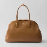 Prada Women Large Leather Tote Bag with Zipper Closure-Brown 1BG506