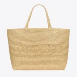 Saint Laurent YSL Unisex Saint Laurent Tote in Raffia 776763GAAEL2063