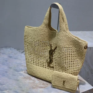 Saint Laurent YSL Women Icare in Raffia 772191GAAEK2063