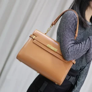 Saint Laurent YSL Women Manhattan Top-handle in Box Saint Laurent-Brown