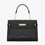 Saint Laurent YSL Women Manhattan Top-handle in Shiny Alligator