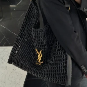 Saint Laurent YSL Women Oxalis Bag in Raffia Macramé 773984GAAEA1000