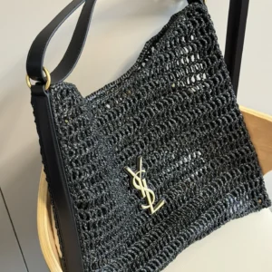 Saint Laurent YSL Women Oxalis Bag in Raffia Macramé 773984GAAEA1000