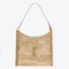 Saint Laurent YSL Women Oxalis in Raffia Crochet and Leather 773984GAAEB9718