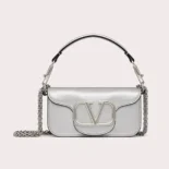 Valentino Women Small Valentino Garavani Locò Metallic Calfskin Shoulder Bag 4W2B0K53XUC