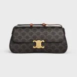 Celine Women Medium Celine Lola Bag in Triomphe Canvas and Calfskin