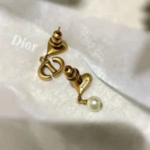 Dior Women Lucky Charms Earrings Antique Gold-Finish Metal E3330WOMCY