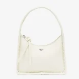 Fendi Women Mini Fendessence Small Ice White Selleria Bag with 264 Hand-sewn Topstitches