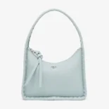 Fendi Women Mini Fendessence Small Light Blue Selleria Bag with 264 Hand-sewn Topstitches