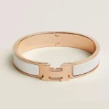 Hermes Unisex Clic H Bracelet-White H700001FO31GM