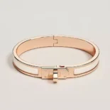 Hermes Unisex Mini Clic Kelly Bracelet-White H200004FO19GM