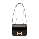 Hermes Women Constance 19 Bag Box Calf Leather-Black