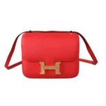 Hermes Women Constance 19 Bag Epsom Leather-Red/Gold