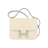 Hermes Women Constance 19 Bag Epsom Leather-White/Silver