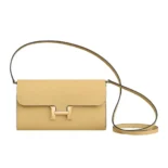 Hermes Women Constance Long To Go in Epsom Leather-YellowGold
