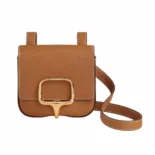 Hermes Women Della Cavalleria Mini Bag Epsom Leather-Brown/Gold