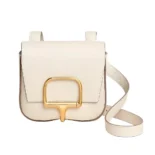Hermes Women Della Cavalleria Mini Bag Epsom Leather-White/Gold
