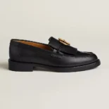 Hermes Women Impact Loafer in Calfskin Leather-Black 241143Z 02350