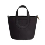 Hermes Women In the Loop 18 Handbag Clemence Leather-Black/Gold