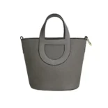 Hermes Women In the Loop 18 Handbag Clemence Leather-Gray/Gold
