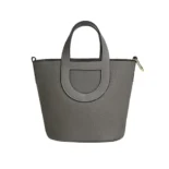 Hermes Women In the Loop 18 Handbag Clemence Leather-Gray/Silver