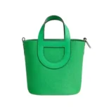 Hermes Women In the Loop 18 Handbag Clemence Leather-Green/Silver