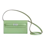 Hermes Women Kelly To Go in Epsom Leather-Green/Silver
