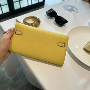 Hermes Women Kelly To Go in Epsom Leather-Yellow