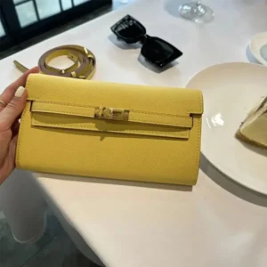 Hermes Women Kelly To Go in Epsom Leather-Yellow