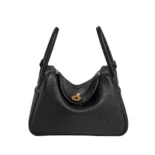 Hermes Women Lindy 26 in Clemence Leather-BlackGold