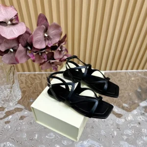 Jimmy Choo Women Ayla Flat Black Nappa Leather Flats AYLAFLATNAP
