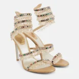 Rene Caovilla Women Chandelier Crystal Sandy Sandal 105 C10182R001105V104