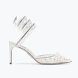 Rene Caovilla Women Chandelier White Pump 80 C11783RP01080CATR