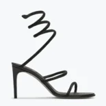 Rene Caovilla Women Cleo Black Sandal 80 C10416080R001V050
