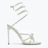 Rene Caovilla Women Cleo Ivory Sandal with Bows 105 C12086105R001X318