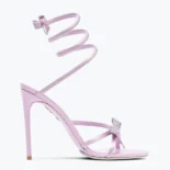 Rene Caovilla Women Cleo Mauve Sandal with Bows 105 C12086105R0017036
