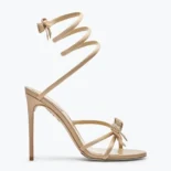 Rene Caovilla Women Cleo Nude Sandal with Bows 105 C12086105R001V104