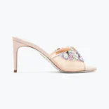 Rene Caovilla Women Roxanne Nude Slider Sandal 80 C11962PI01080Y198