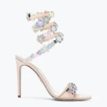 Rene Caovilla Women Roxanne Sandal with Multicolor Flowers 105 C11953PI01105Y198