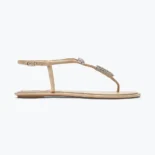 Rene Caovilla Women Serpente Nude Thong Sandal 10 C12048010R001V104