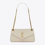Saint Laurent YSL Women Calypso in Plunged Lambskin-White 734153AACQO9227
