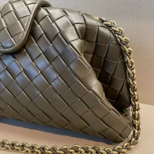 Bottega Veneta Women Teen Lauren 1980 With Chain-Kaki 785807V40Z13387