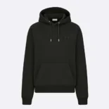 Dior Men CD Icon Hooded Sweatshirt Black Cotton Fleece