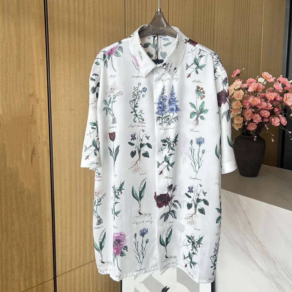 Dior Men Herbarium Illustration Short-Sleeved Shirt