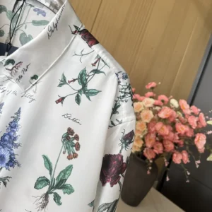 Dior Men Herbarium Illustration Short-Sleeved Shirt