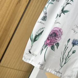 Dior Men Herbarium Illustration Short-Sleeved Shirt
